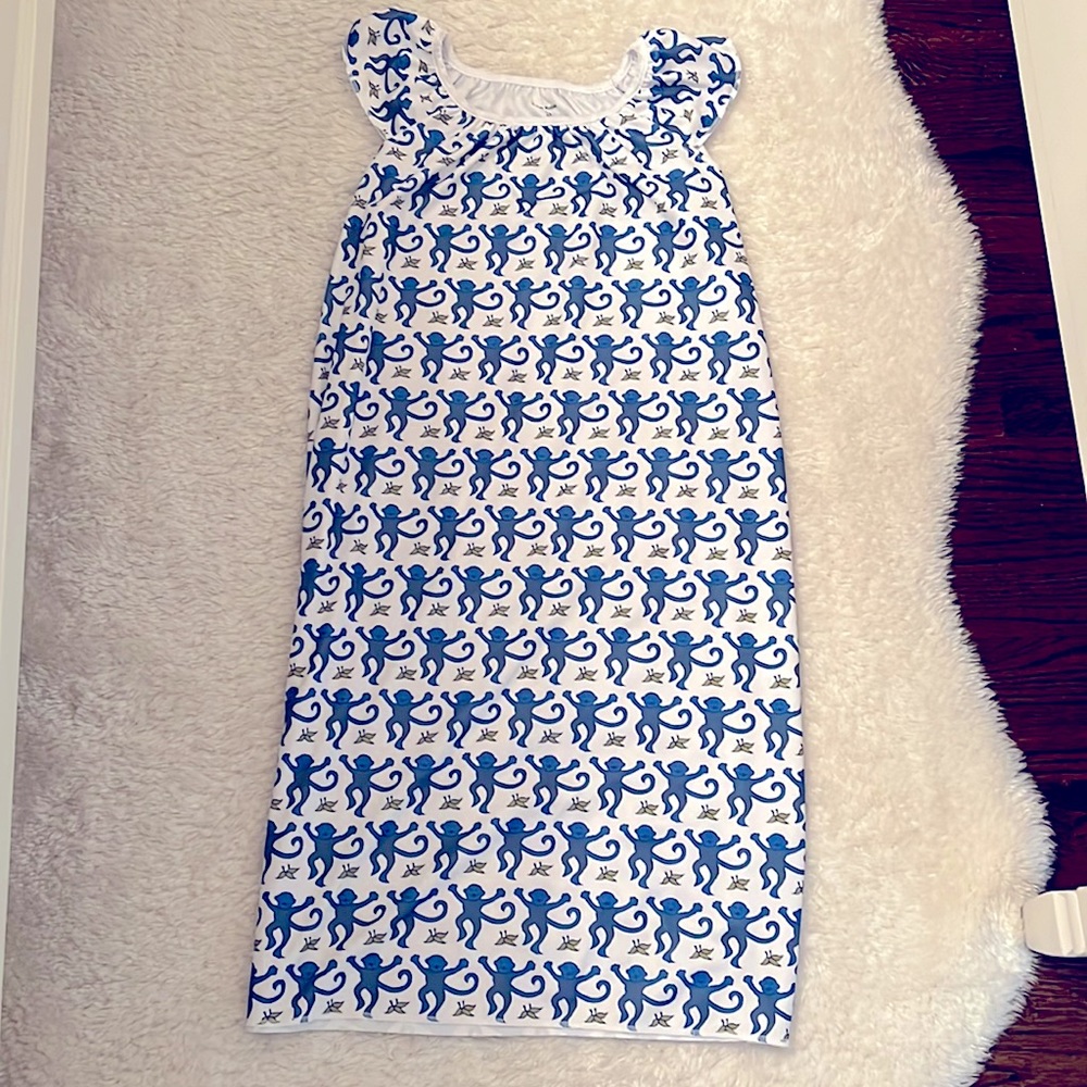 Roller Rabbit blue monkey nightgown